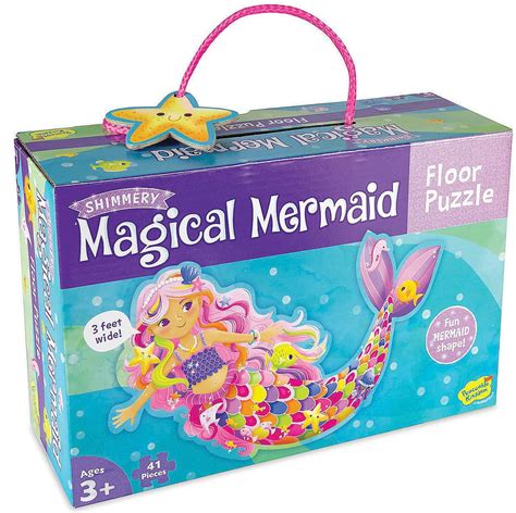 Dive into the underwater realm with a captivating mermaid floor puzzle